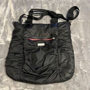 APANA black bag. Hot pink lined.